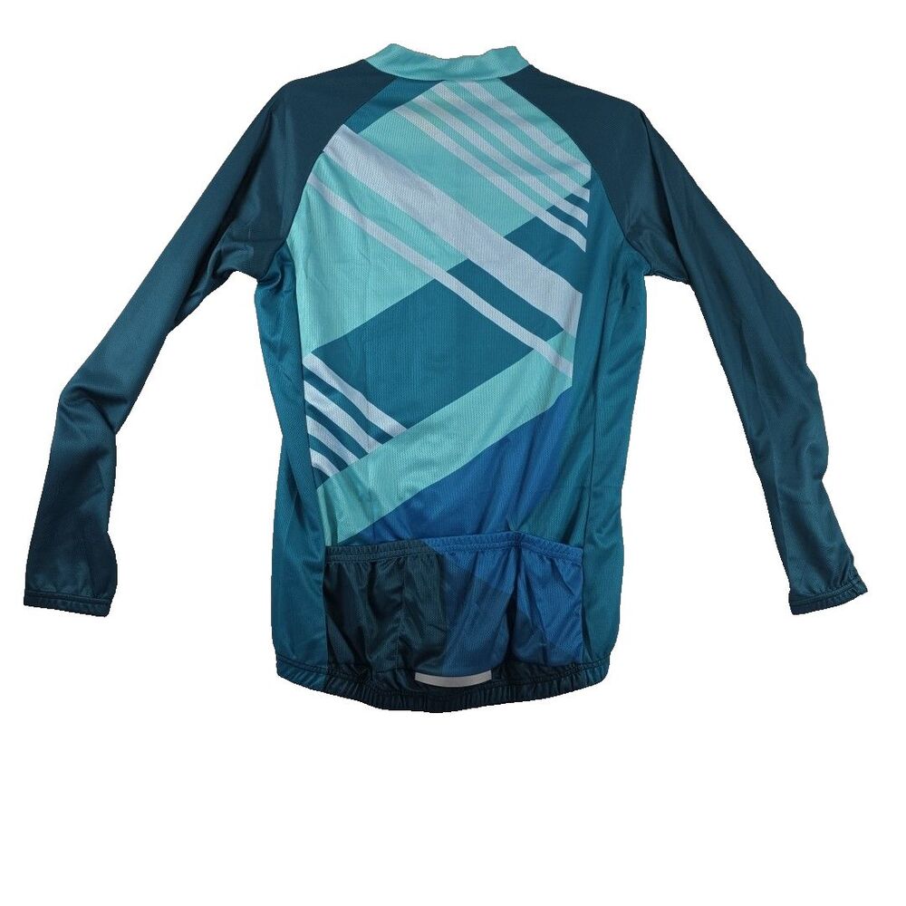 Cycling CyCling Jersey Jacket Women's XL Long Sleeve Full Zip Green NWT - Picture 2 of 6
